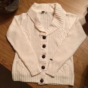 ROXY white sweater, used but in great condition